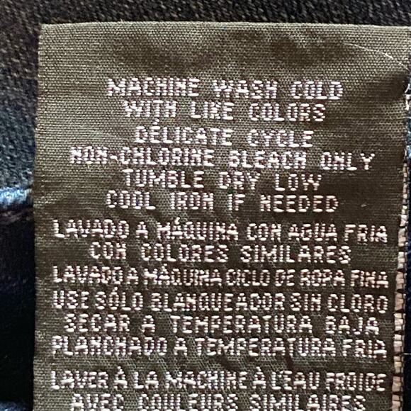 Hydraulic Crop Jeans Size 6 “Hydra Lift" Crop Medium Wash Printed Cuff - Picture 9 of 9